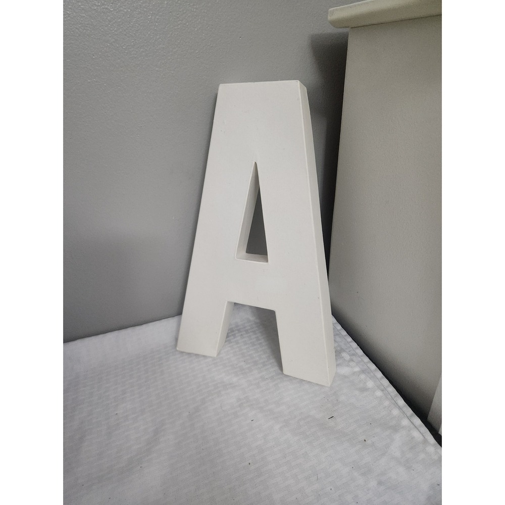 White 3D Standing Letter A Decorative Cardboard Block Letter Home Decor